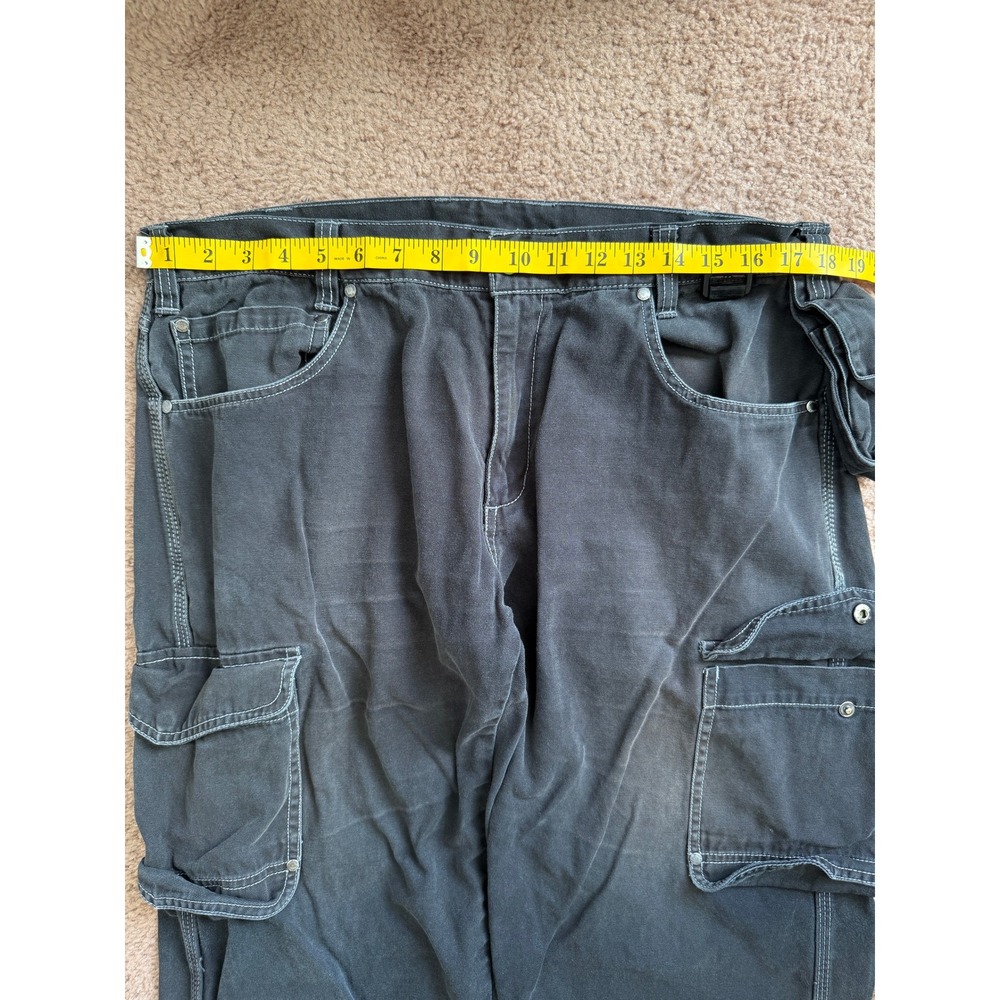 WURTH Cargo‎ Pants Mens 36x31 Dark Gray Black Work Utility Cotton Pockets - Picture 5 of 8